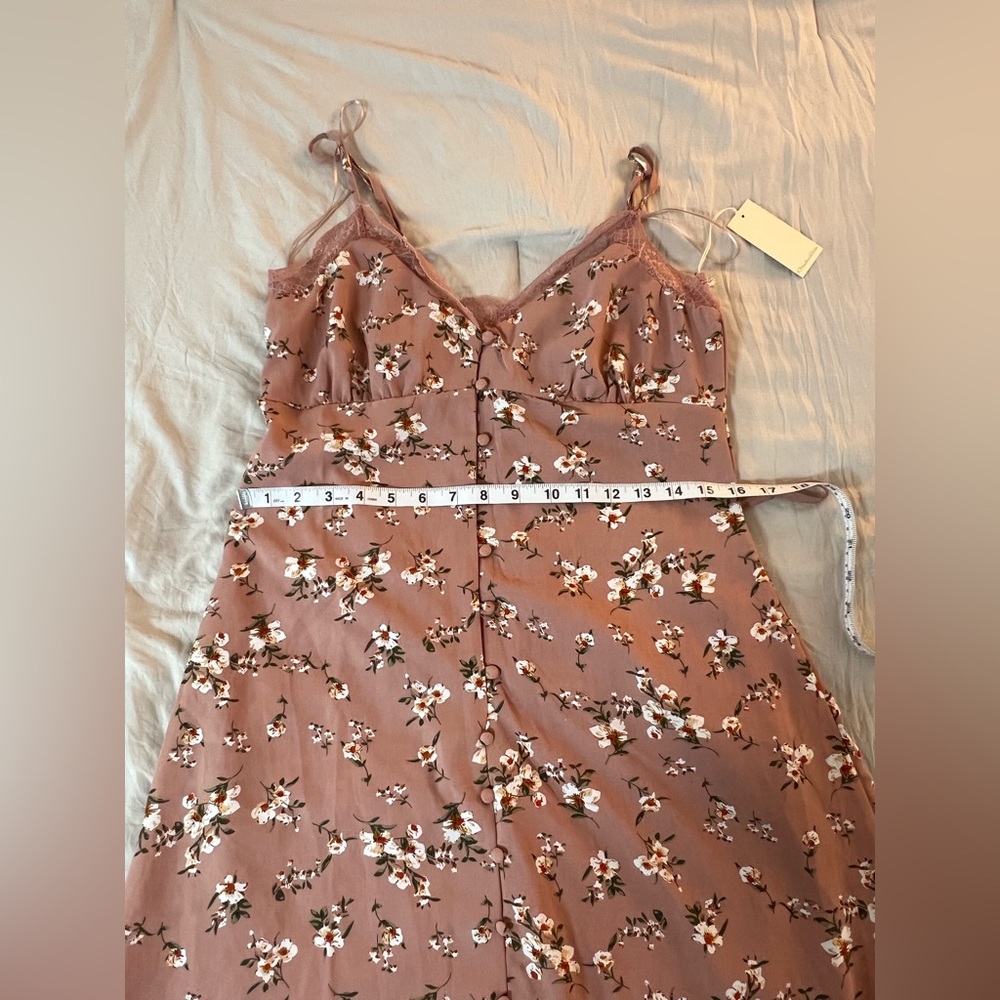 Gold and Pink‎ Sequin High Low Sundress - Picture 4 of 6